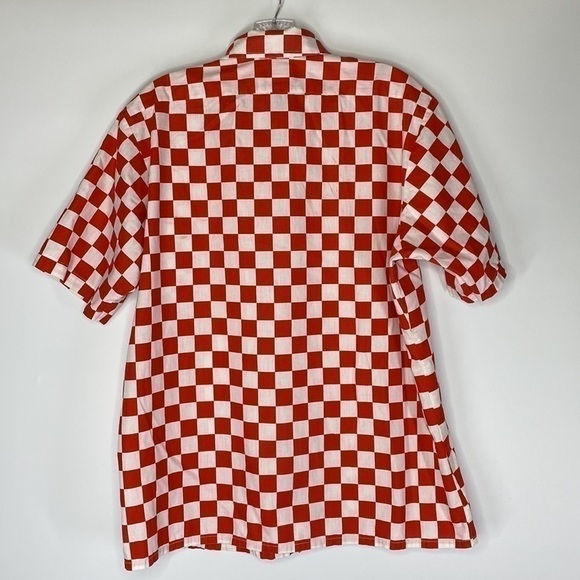 Vintage Christopher Scott Retro Red Check Short Sleeve Button Up Shirt Medium - Picture 2 of 9
